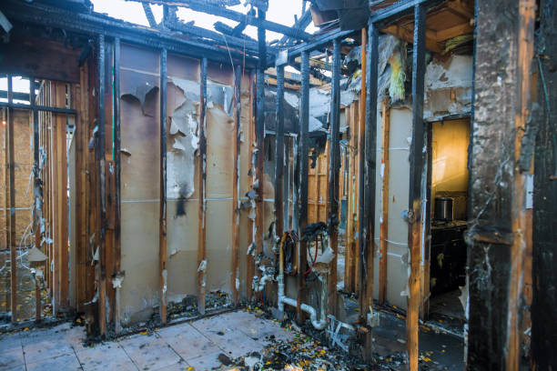 Professional Fire Damage Restoration technician working in Fountain, CO
